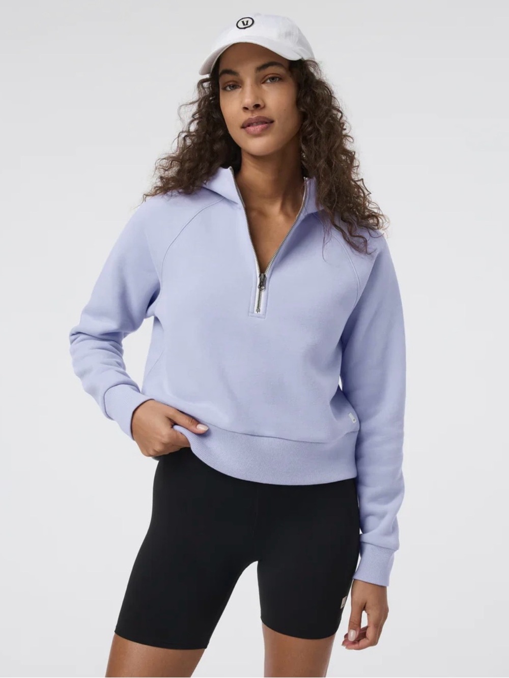 Vuori Lavendar Half-Zip Hoodie Large